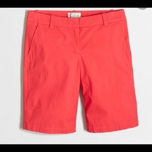 Bright red j. Crew Bermuda shorts